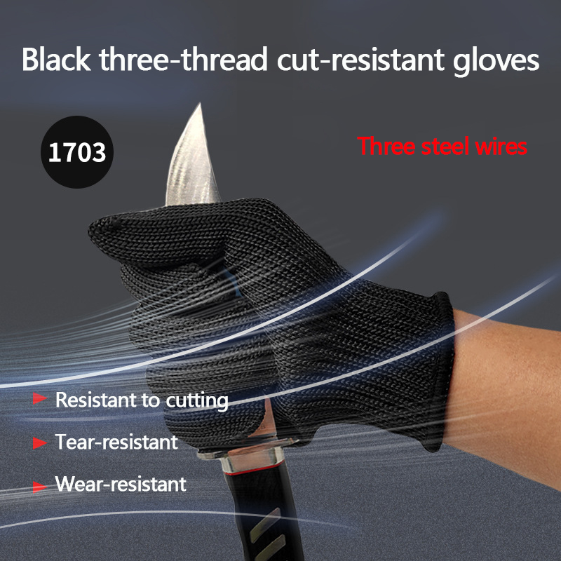Cut Resistant Glove - Anti-snijhandschoenen, klasse 5, driedraads veiligheidsbescherming arbeidsbeschermingshandschoenen,