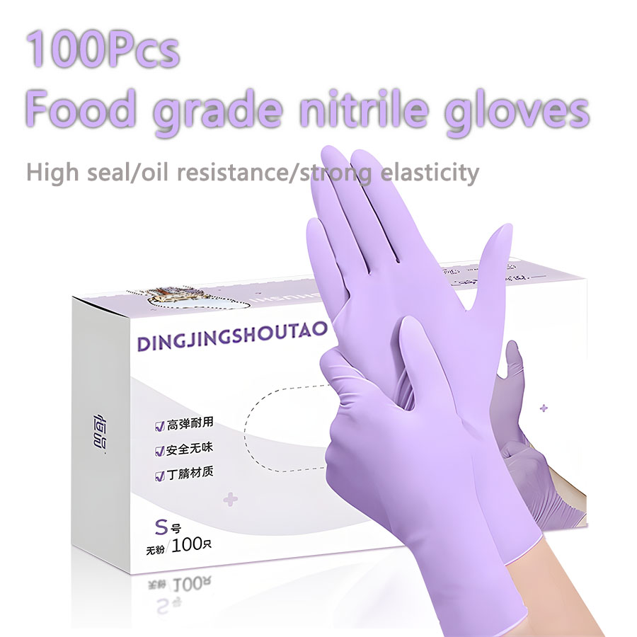 Exam Glove Nitrile - 20-300 Stuks Nitril Onderzoekshandschoenen Wegwerp Paars