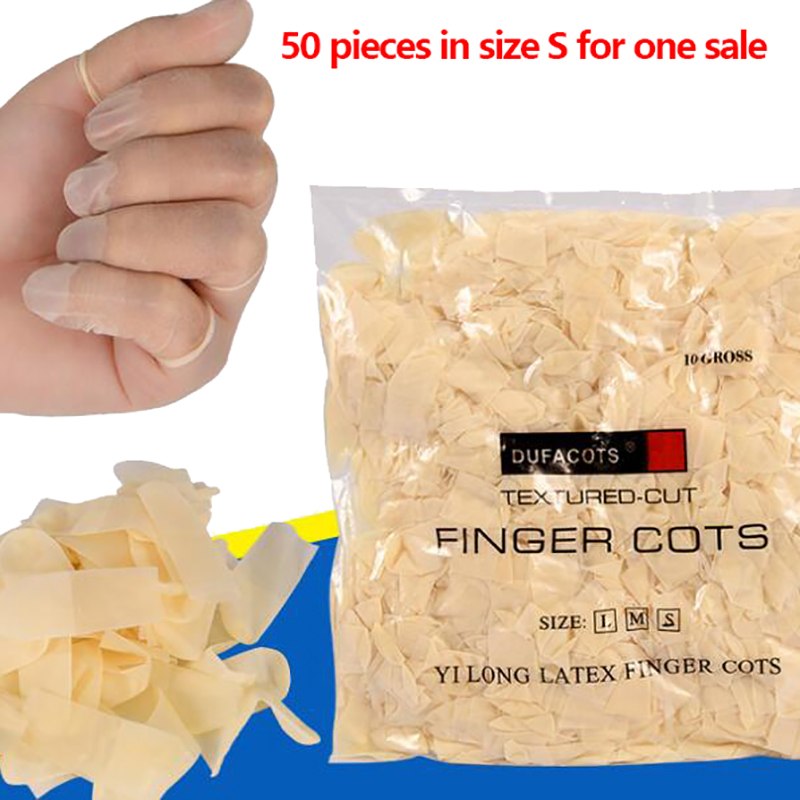 Latex Disposable Glove - 50 stuks/verpakking Wegwerp Latex Vingerbeschermers Rubber
