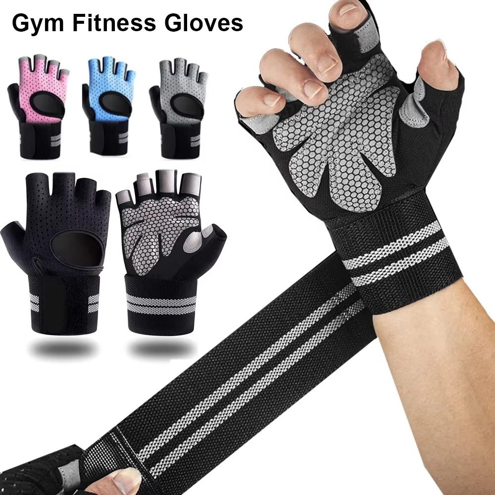 Workout Glove Gym - 1 paar met polsbandondersteuning Gym Fitnesshandschoenen