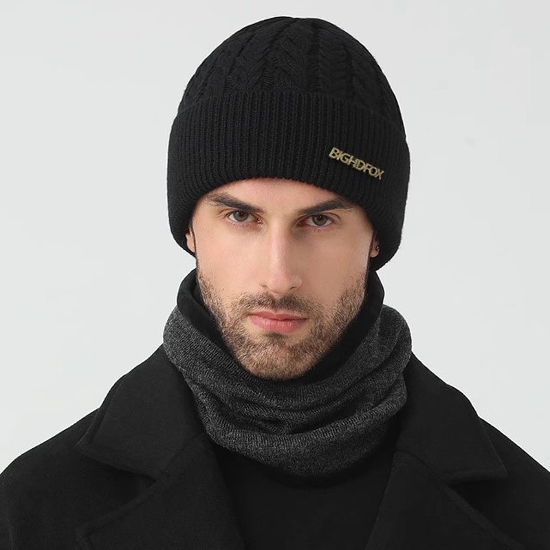 Wool Glove Lined - Muts voor heren 50% merinowol gebreide