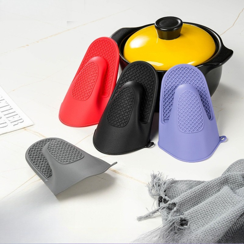 Oven Mitt Silicone - Verdikte siliconen handklem, siliconen geïsoleerde keukenhandschoenen,