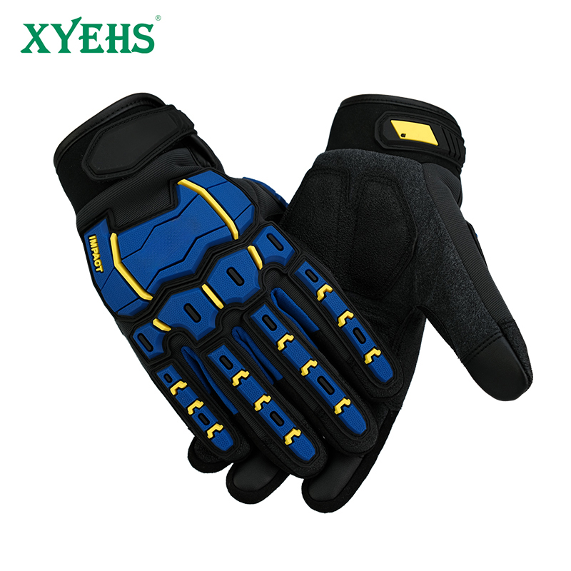 Work Glove Impact - TPR slagvaste werkhandschoenen, antislip microvezel lederen