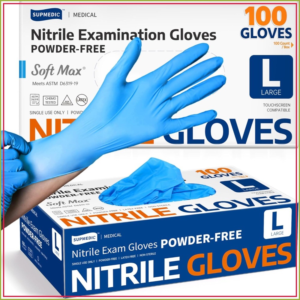 Exam Glove Nitrile - Medische nitril examenhandschoenen, 100 stuks, latexvrij,