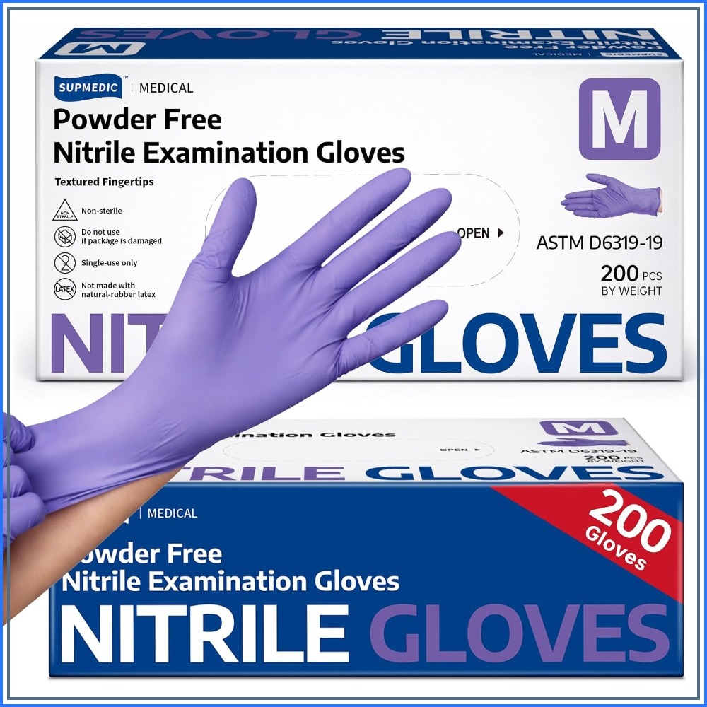Exam Glove Nitrile - Nitril wegwerphandschoenen, 200 stuks, latexvrij, poedervrij,