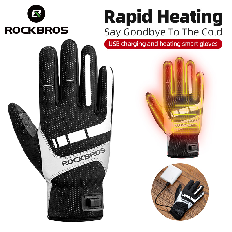 Heat Resistant Glove - ROCKBROS Verwarmde winterhandschoen Fietshandschoenen USB Elektrisch