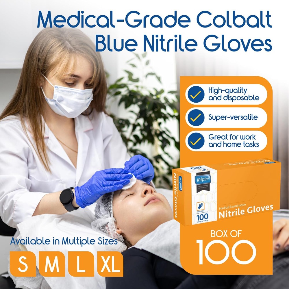 Kobaltblauwe nitril wegwerphan - Exam Glove Nitrile recensie en prijs