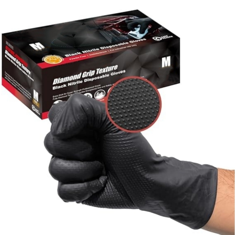 8 Mil Heavy Duty Zwarte Nitril - Nitrile Mechanic Glove recensie en prijs