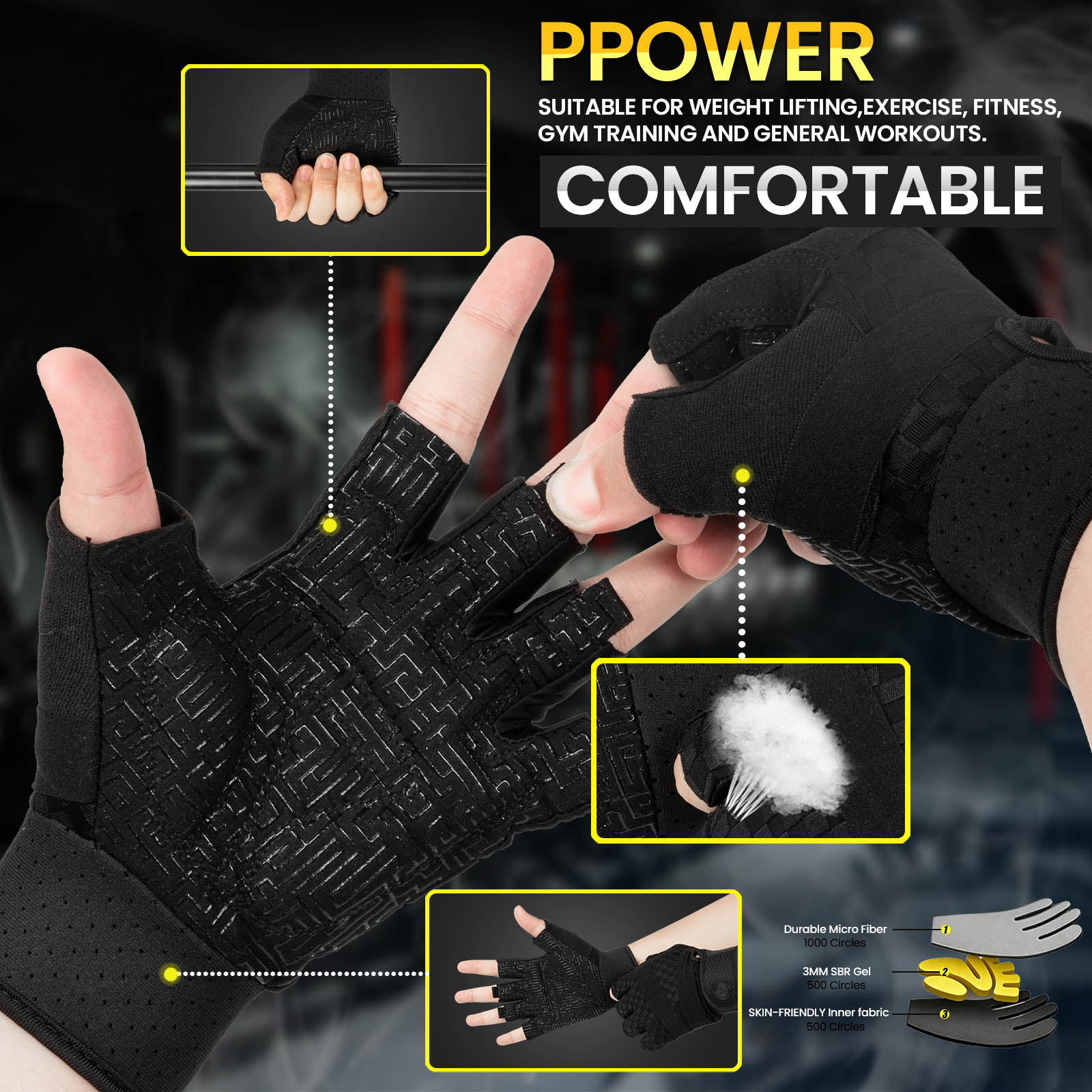 Gymhandschoenen voor heren Spo - Workout Glove Gym recensie en prijs