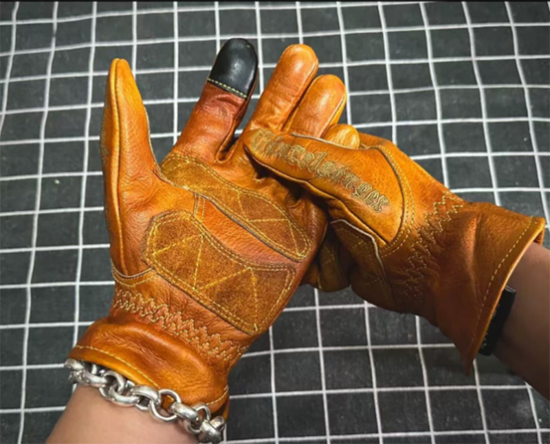 Handgemaakte lederen retro mot - Motorcycle Glove Knuckle recensie en prijs