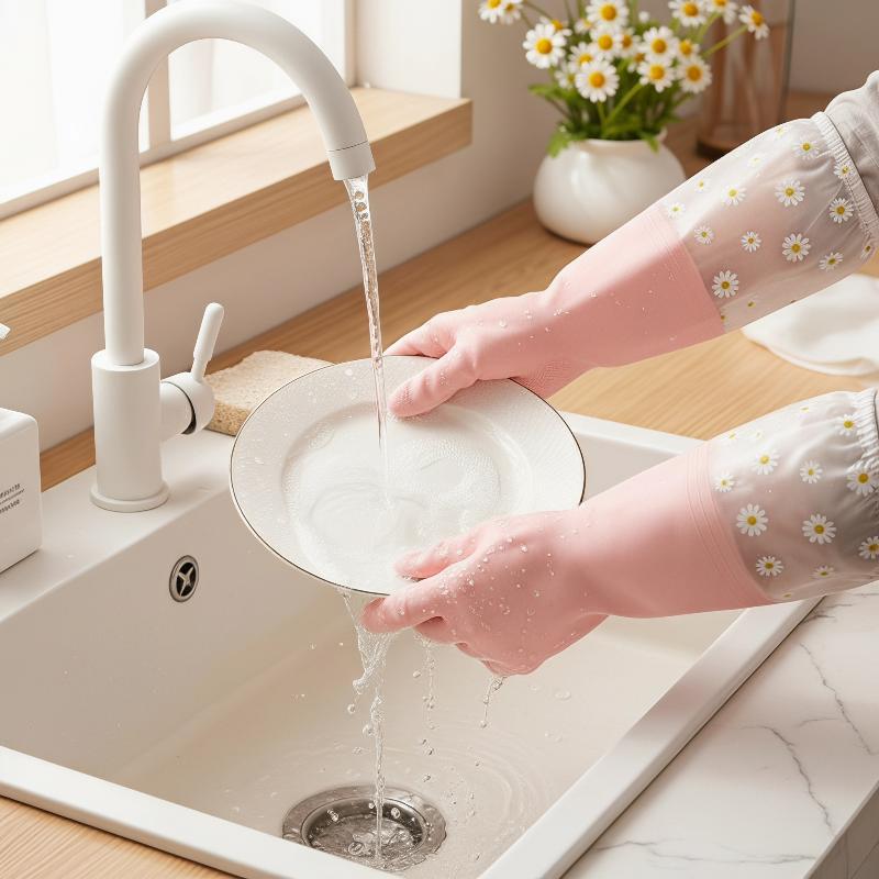 Bloemenpatroon Huishoudelijke  - Rubber Glove Cleaning recensie en prijs