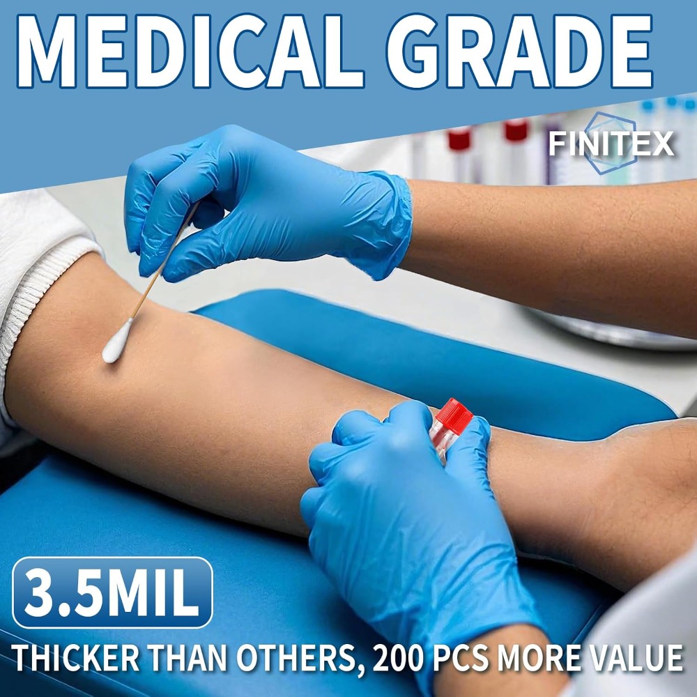 Blauwe wegwerp nitril examenha - Exam Glove Nitrile recensie en prijs